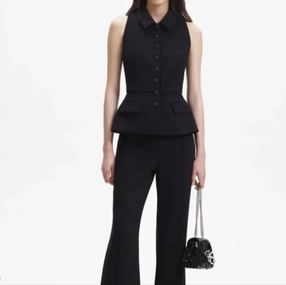 Self-Portrait Tailored Jumpsuit in Black - Picture 2 of 13